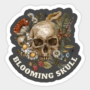 Blooming Skull Sticker